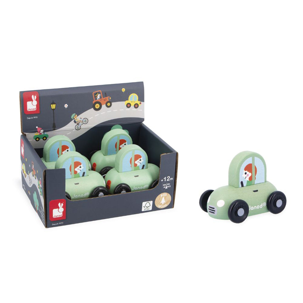 Janod legetøjsbil i træ, Personbil