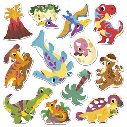 Janod Genanvendelige tykke stickers, Dinosaur
