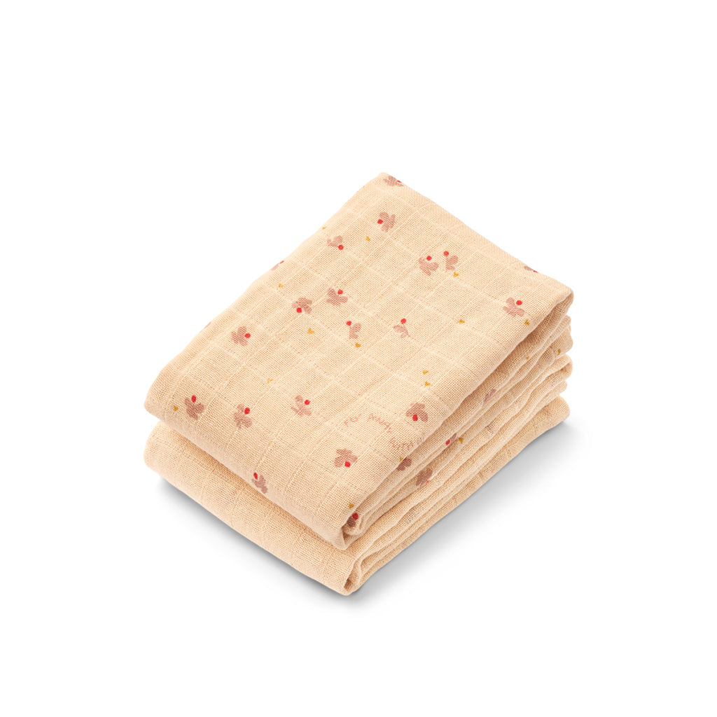 Liewood stofbleer, Lewis muslin 2-pak - Mini butterfly/apple blossom mix