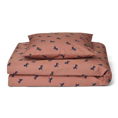 Liewood Carmen babysengetøj, økologisk - Horses/Dark rosetta - sengetøj med hestemotiver