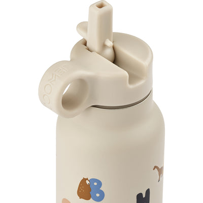 Liewood Falk water bottle, termoflaske 350 ml. - Alphabet / Sandy