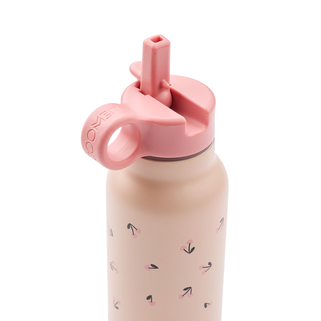 Liewood Falk water bottle, termoflaske 350 ml. - Mini Cherry heart / Rosey