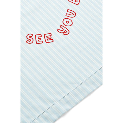 Liewood Paige beach håndklæde, Stripe Pure sky / Creme de la creme