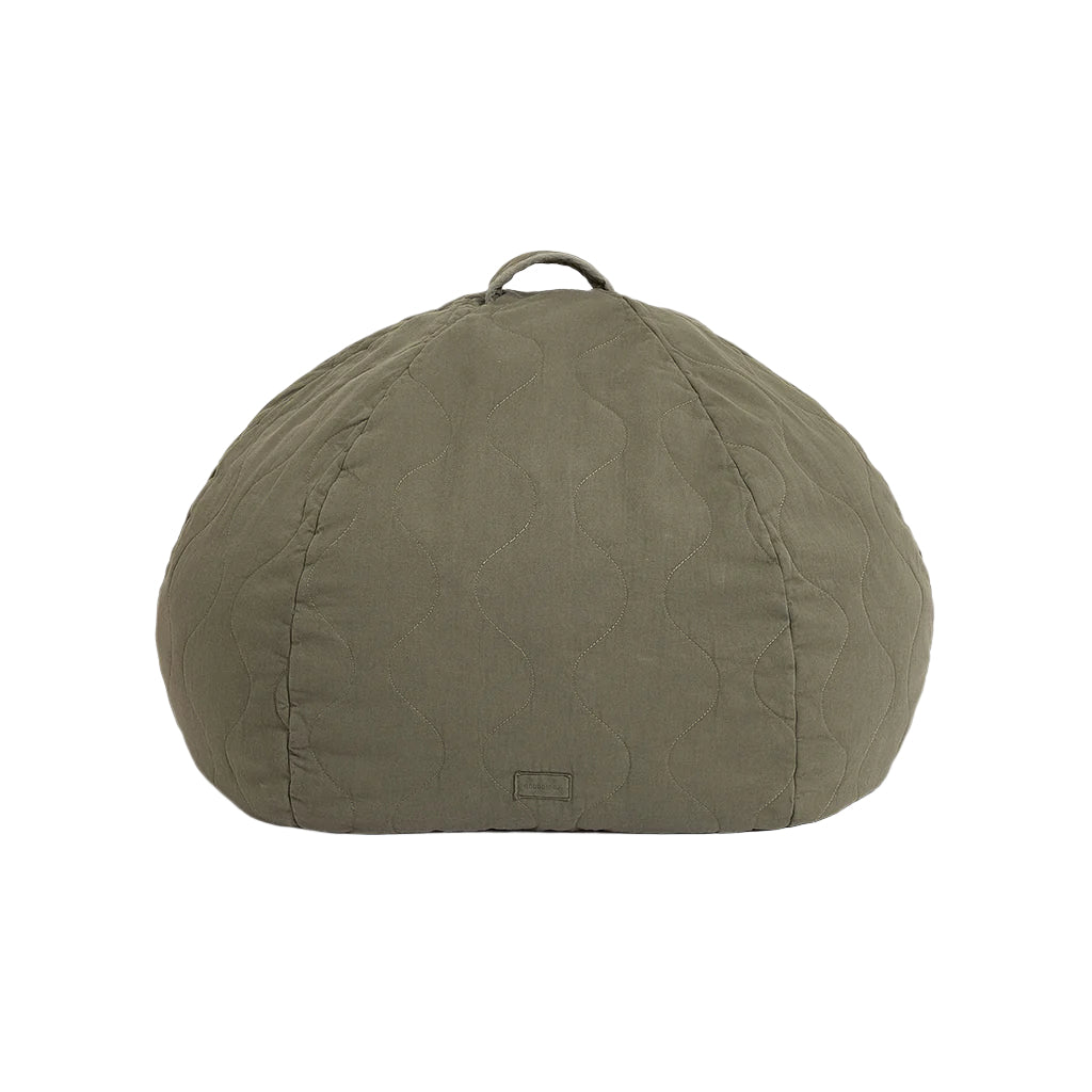 Nobodinoz quiltet rund sækkepude, Landscape - Vetiver