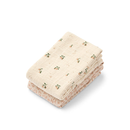 Liewood stofbleer, Lewis muslin 2-pak - Mini leo / Mini peach Mix