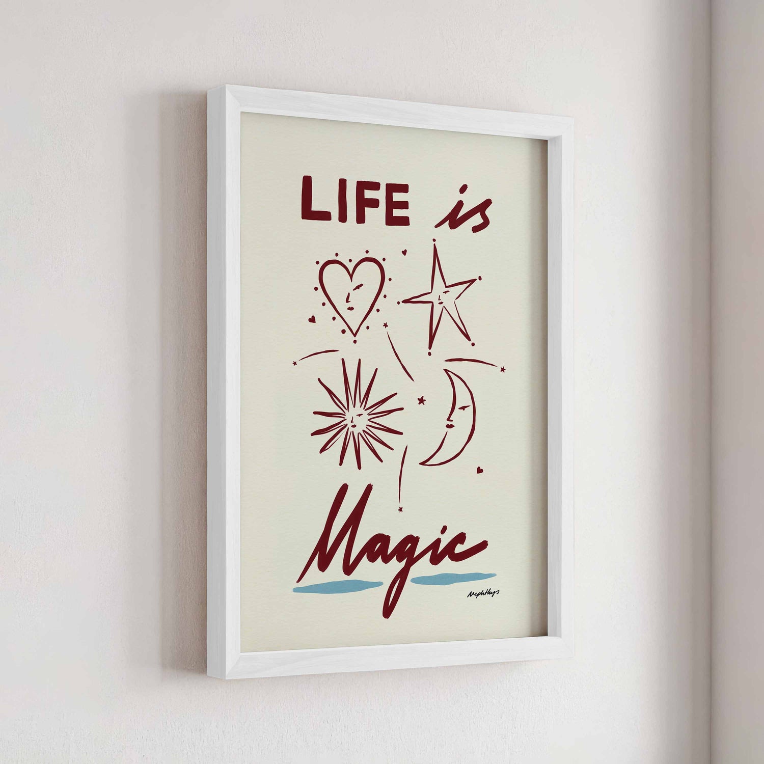 Nephthys Illustrated plakat, Life is Magic - A4