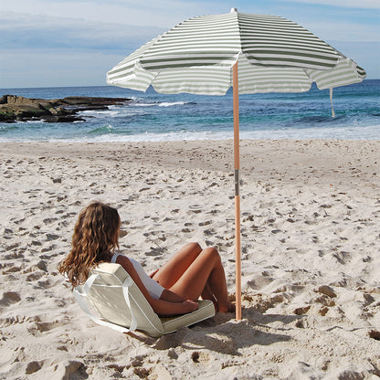 Sunnylife Luxe strandparasol, UP50+ faktor - Seagrass stripe