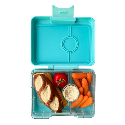 Yumbox madkasse m. 3 rum, Snack - Miami Aqua / Rainbow