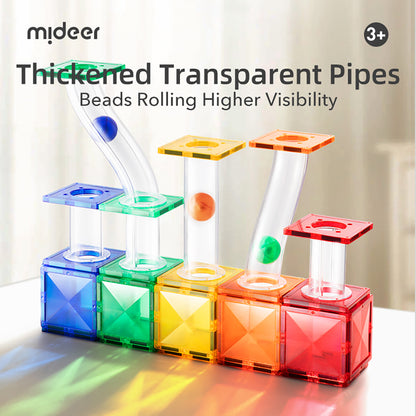 Mideer magnetiske byggeplader med kuglebane, 100 dele