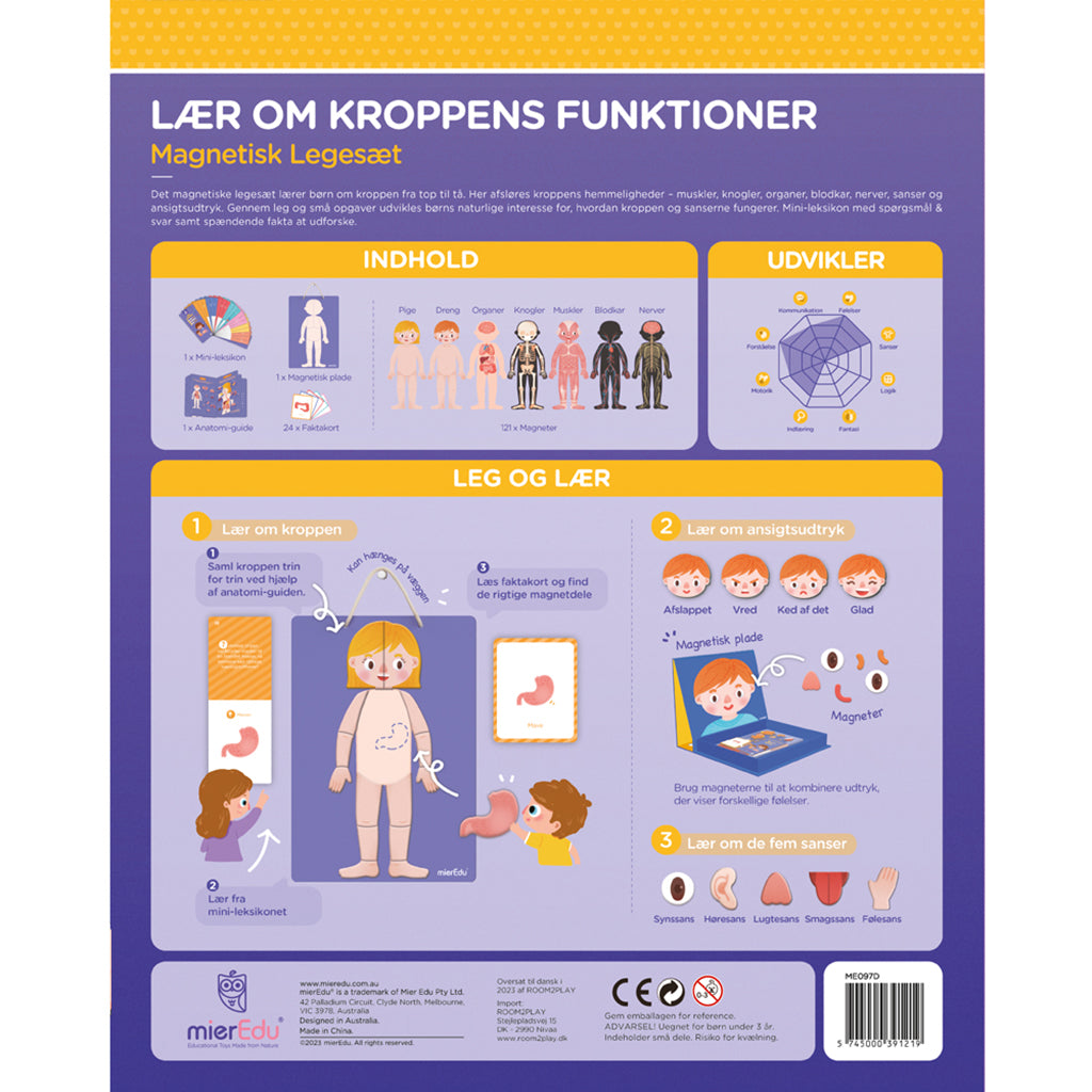 mierEdu, Magnetisk legesæt - Lær om kroppens funktioner