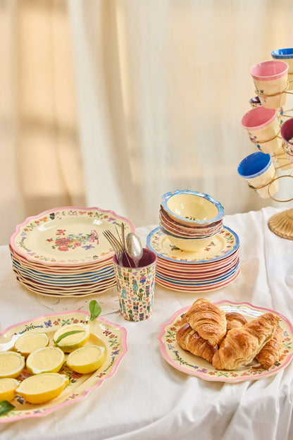 Rice melamin, Lille Vintage Serveringsfad, Pink - Nathalie Lété Print