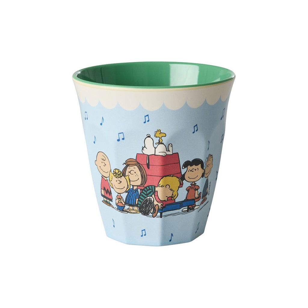 Rice melamin børnekop, Medium, Snoopy - Soft blue