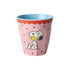 Rice melamin børnekop, Medium, Snoopy - Pink