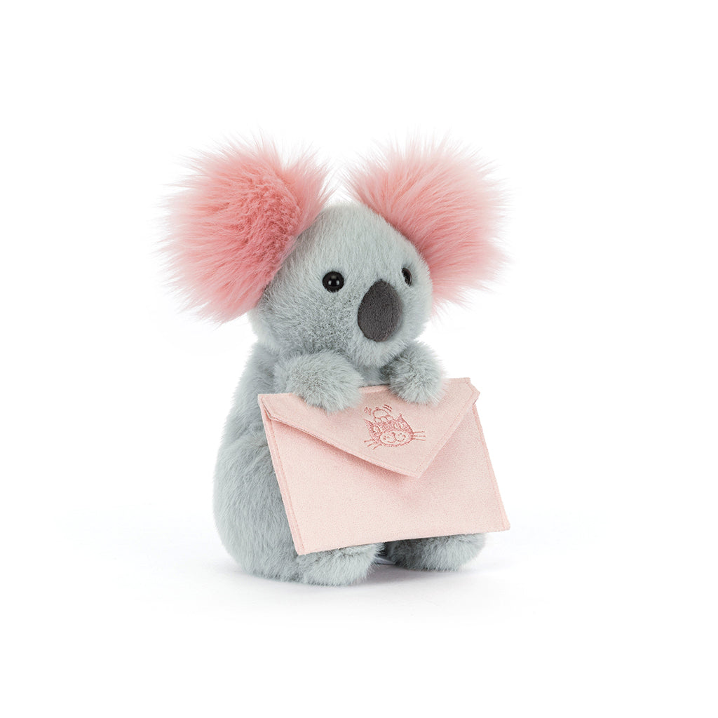 Jellycat bamse, Koala med brev - 20 cm