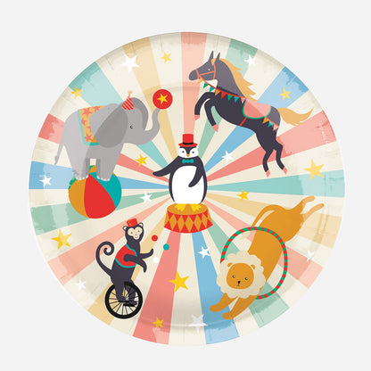 My Litte Day paptallerkener, 8 stk. Cirkus