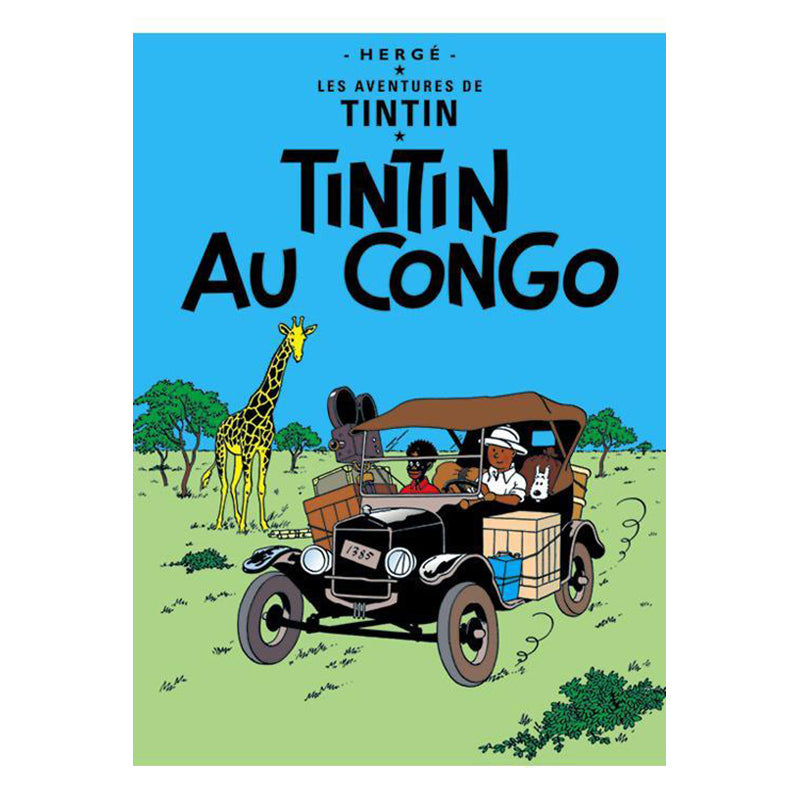 Tintin plakat, Tintin i Congo – 50 x 70 cm