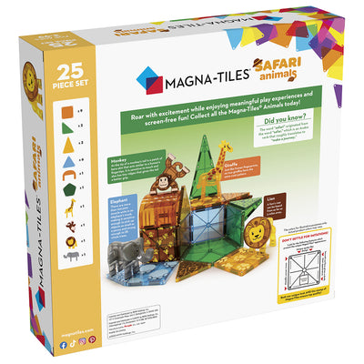 Magna-Tiles Safari Animals, Magnetisk byggesæt m. 25 dele