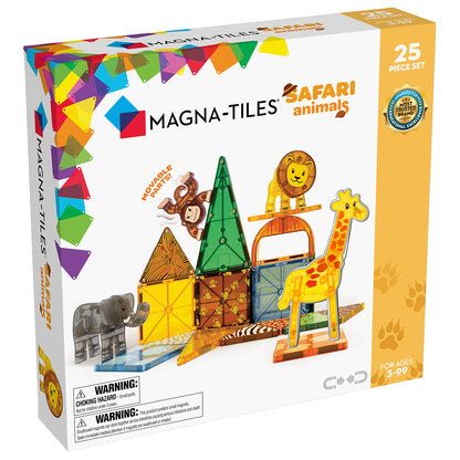 Magna-Tiles Safari Animals, Magnetisk byggesæt m. 25 dele
