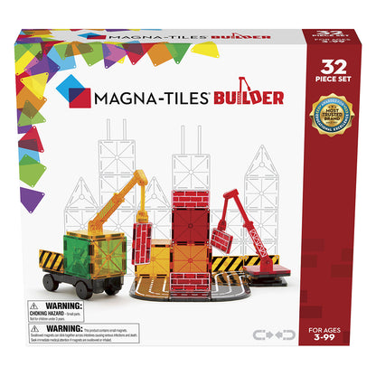 Magna-Tiles Builder, Magnetisk byggesæt m. 32 dele