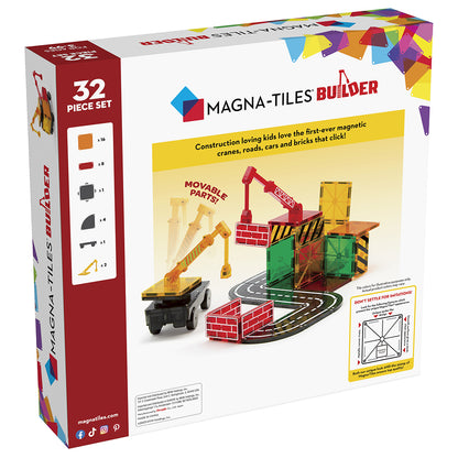 Magna-Tiles Builder, Magnetisk byggesæt m. 32 dele