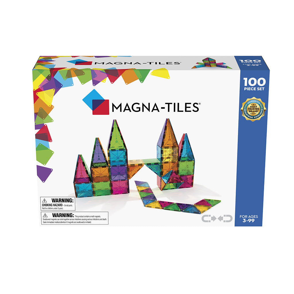 Magna-Tiles Clear Colours, Magnetisk byggesæt m. 100 dele