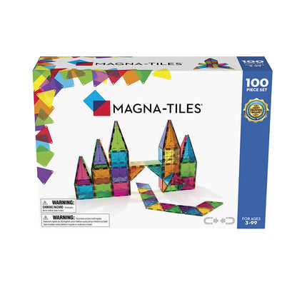 Magna-Tiles Clear Colours, Magnetisk byggesæt m. 100 dele