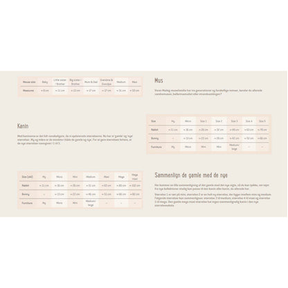 Maileg dukketilbehør til kaniner, spisebord m. 2 stole - Miniature