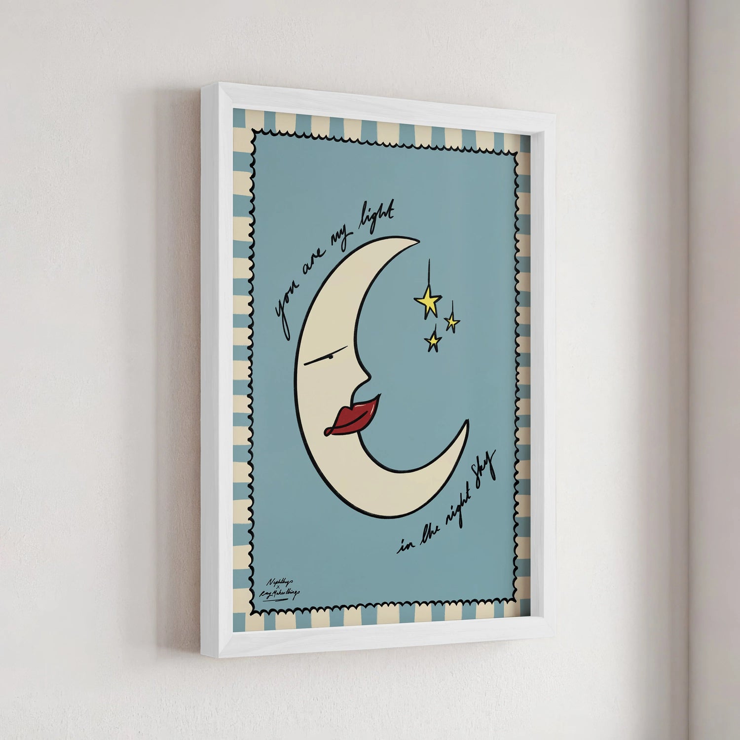 Nephthys Illustrated plakat, You are my light in the night sky - A4