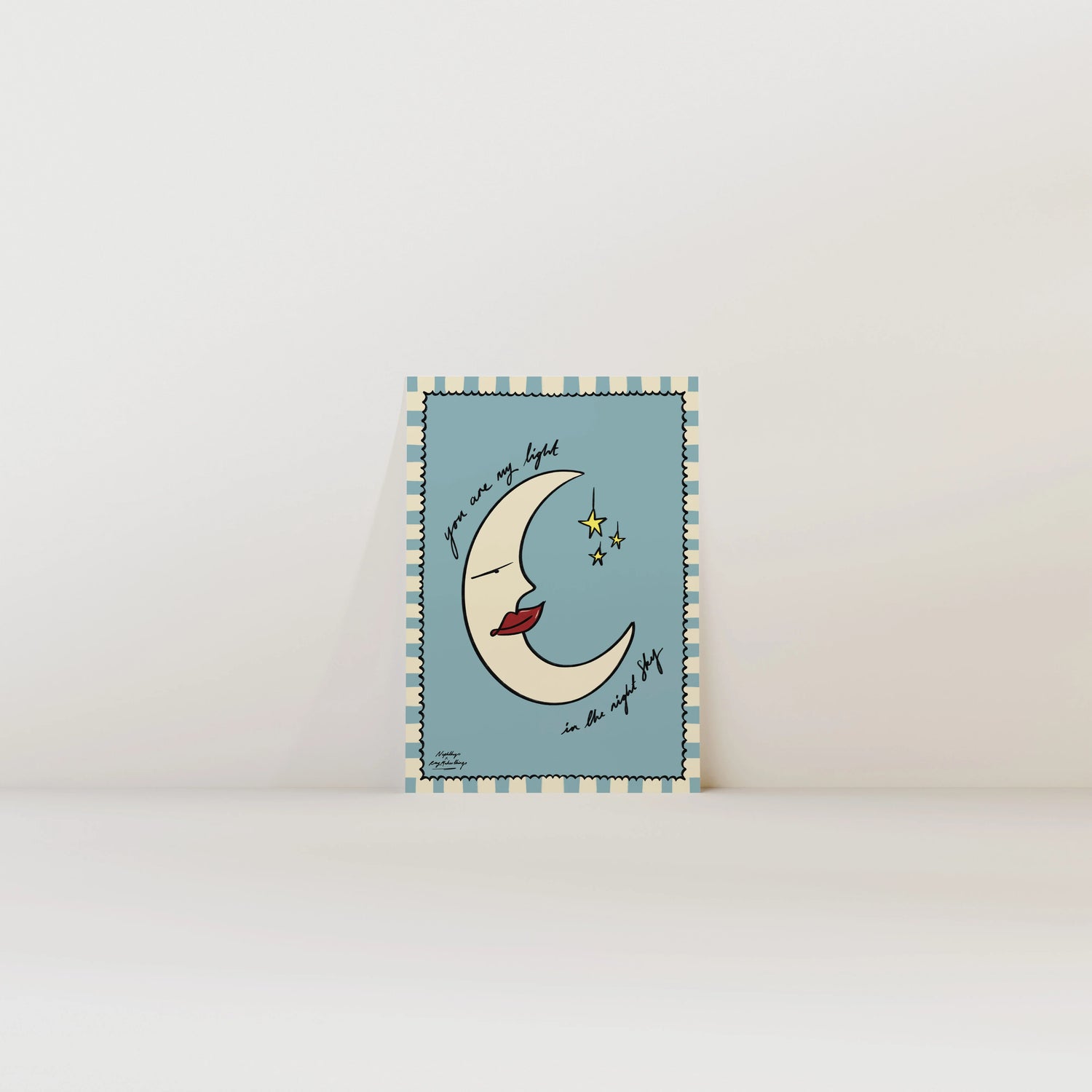 Nephthys Illustrated plakat, You are my light in the night sky - A4