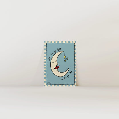 Nephthys Illustrated plakat, You are my light in the night sky - A4