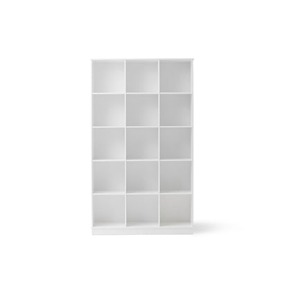 Oliver Furniture Wood reol, 3x5 rum lodret m sokkel