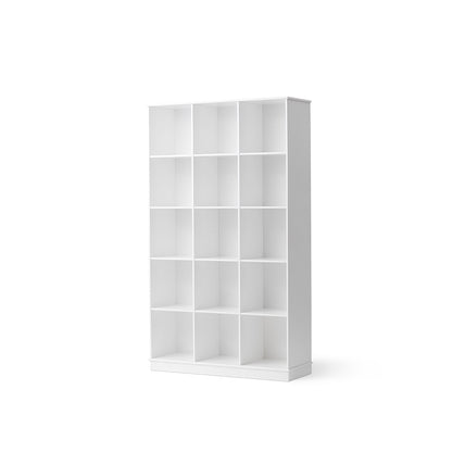 Oliver Furniture Wood reol, 3x5 rum lodret m sokkel