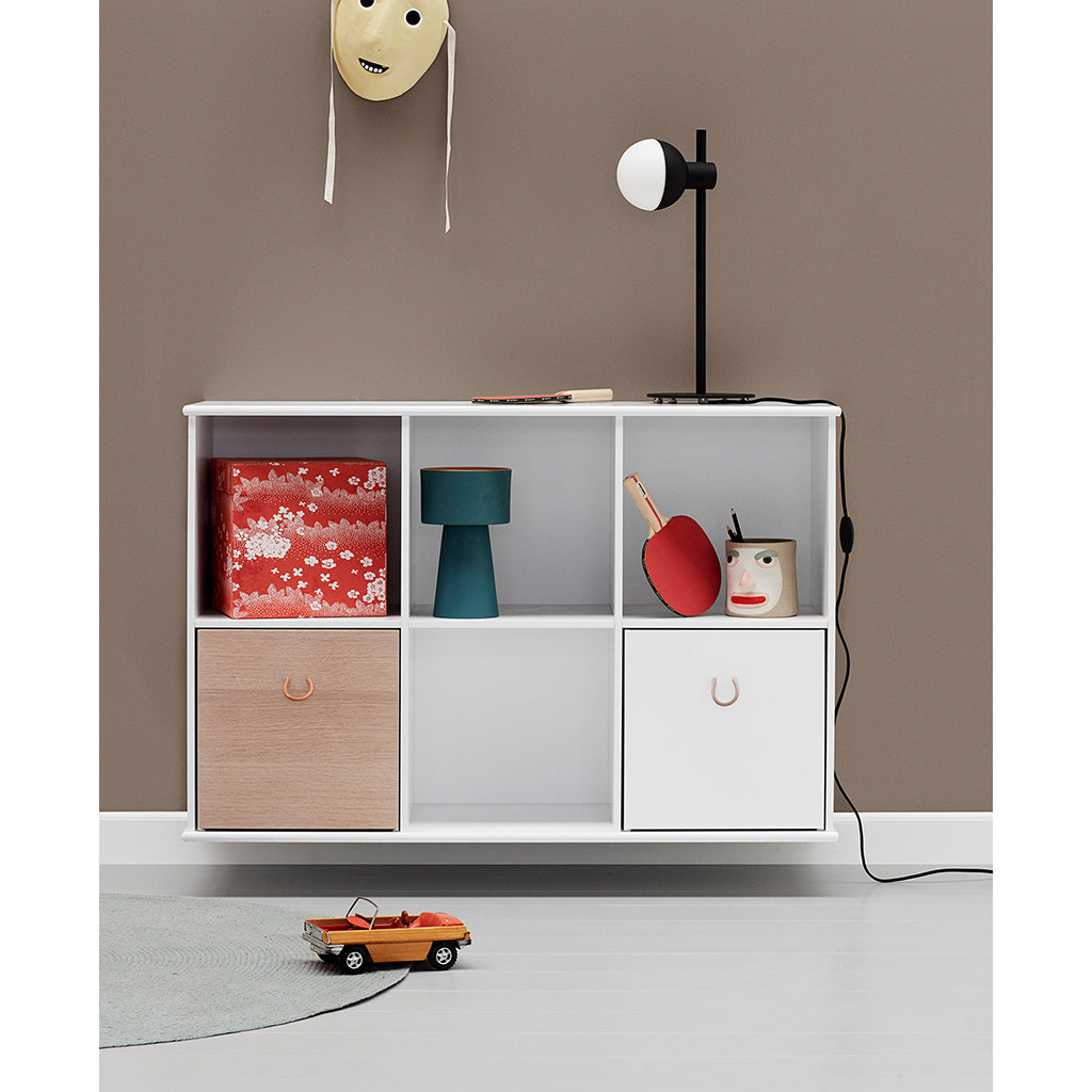 Oliver Furniture Wood reol, 3x2 rum - med eller uden vandret sokkel