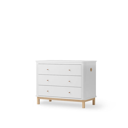 Oliver Furniture Wood kommode, m. 3 skuffer - Hvid/eg