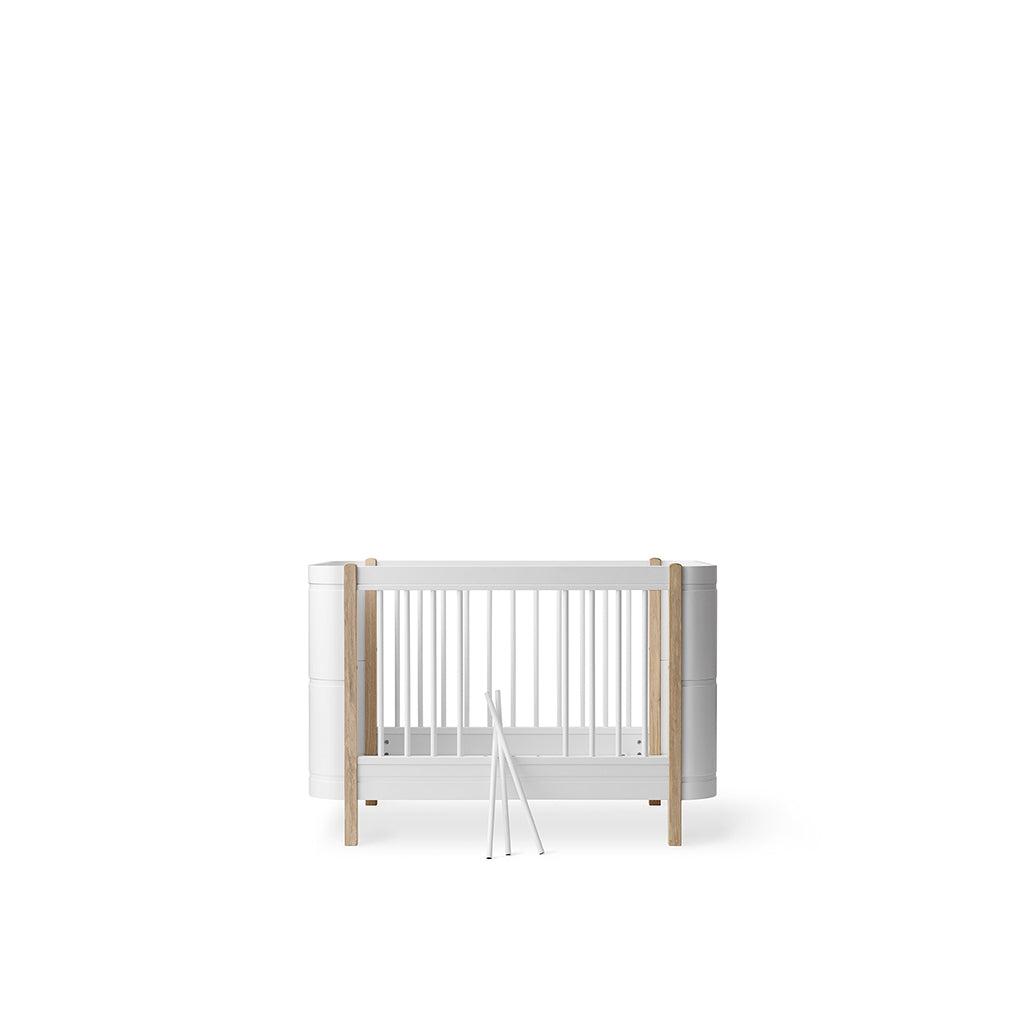 Oliver Furniture, Wood Mini+ tremmeseng inkl. junior kit - hvid/eg