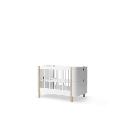 Oliver Furniture, Wood Mini+ tremmeseng inkl. junior kit - hvid/eg