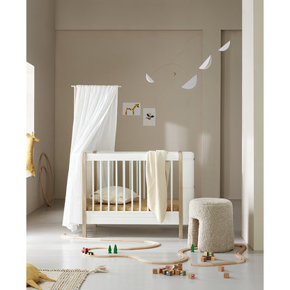 Oliver Furniture, Wood Mini+ tremmeseng inkl. junior kit - hvid/eg