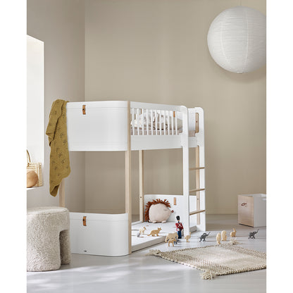 Oliver Furniture, Wood Mini+ halvhøj seng - hvid/eg