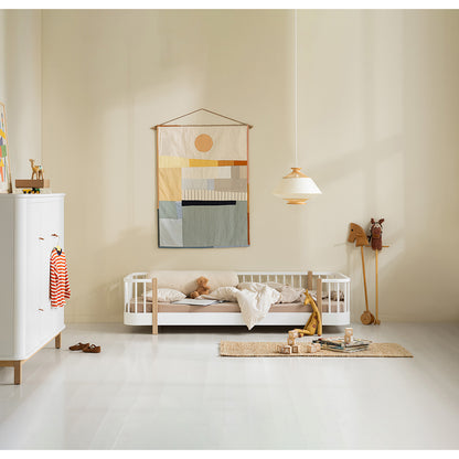 Oliver Furniture, Wood Original, Gulvseng - Hvid/Eg