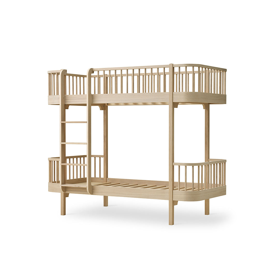 Oliver Furniture, Wood Original, køjeseng - Eg m. stige i front