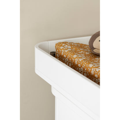 Oliver Furniture Wood puslekommode, m. stor plade - hvid/eg