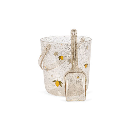 Konges Sløjd Strandsæt, Glitter spand og skovl - Lemon