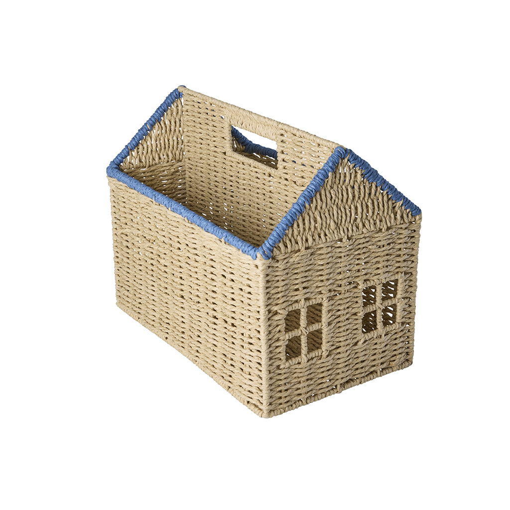 Rice Hus til bogopbevaring - Blue - set på skrå