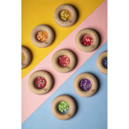 Petit Boum babylegetøj, sensorisk donut rangle - Watermelons