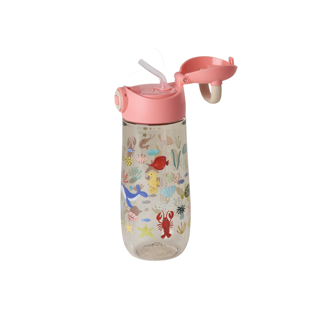 Rice drikkedunk i tritan, 550 ml - Coral ocean print
