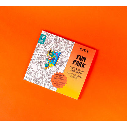 Omy stor plakat til farvelægning, 70 x 100 cm - Fun park