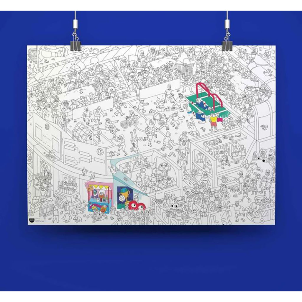 Omy stor plakat til farvelægning, Fodbold