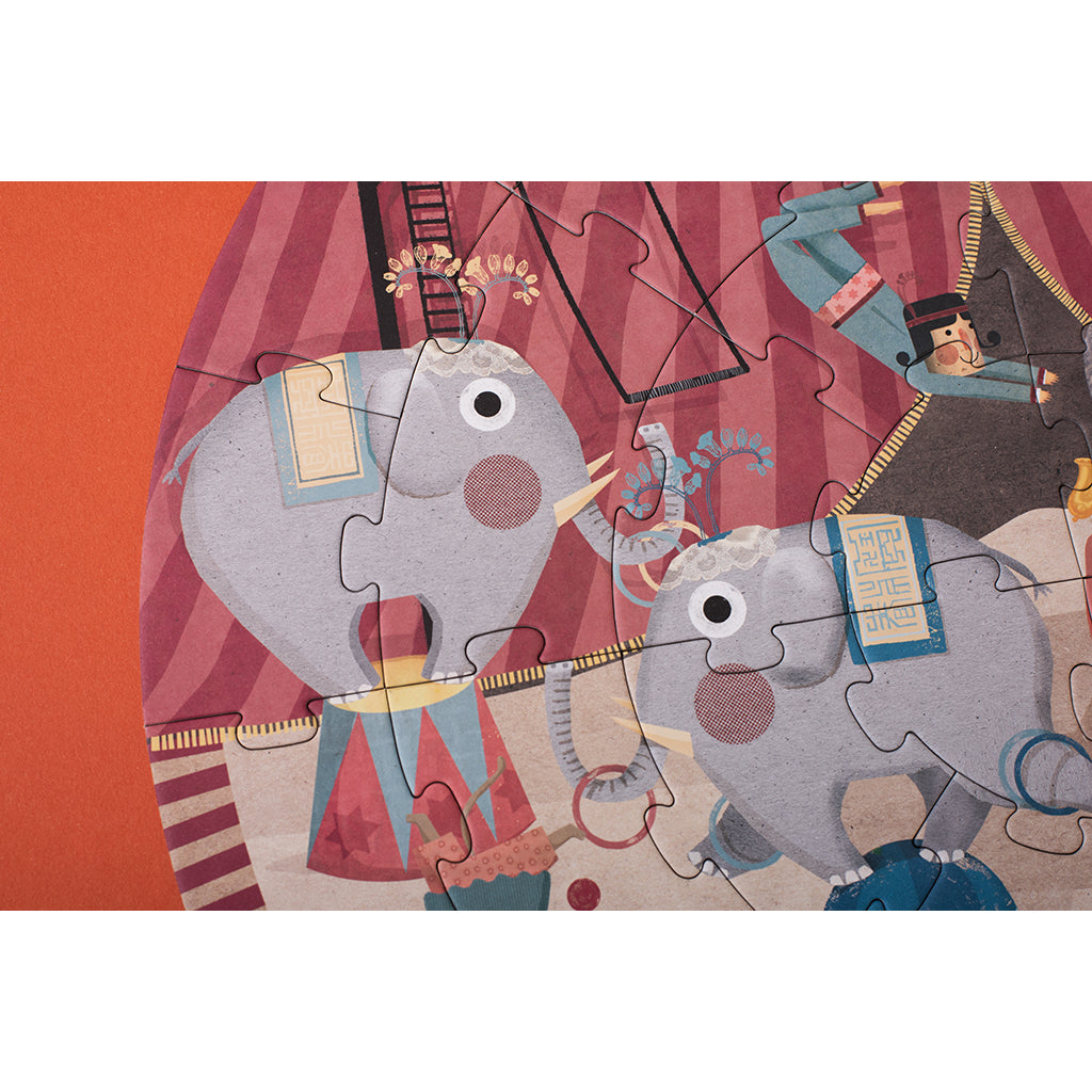 Londji puslespil, rundt, Circus round - 36 brikker