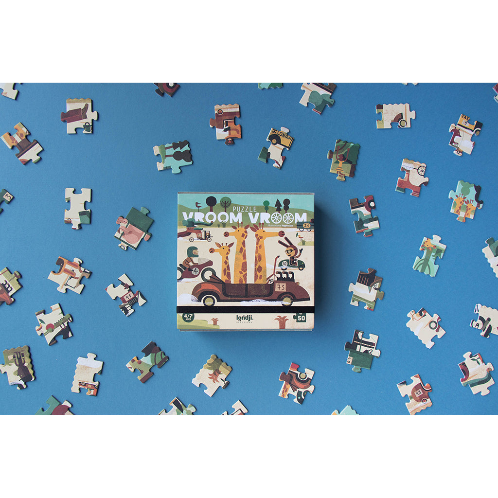 Londji lomme puslespil, Vroom Vroom - 50 brikker