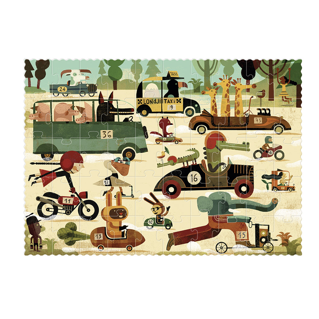 Londji lomme puslespil, Vroom Vroom - 50 brikker